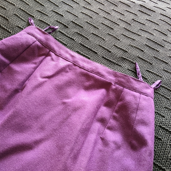VTG Royal Purple Wool Skirt Sz 4 - Picture 5 of 14